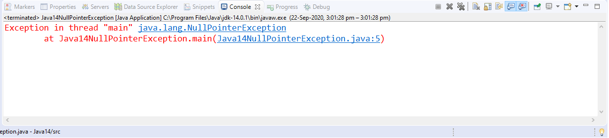 NullPointerException Description Before Java14
